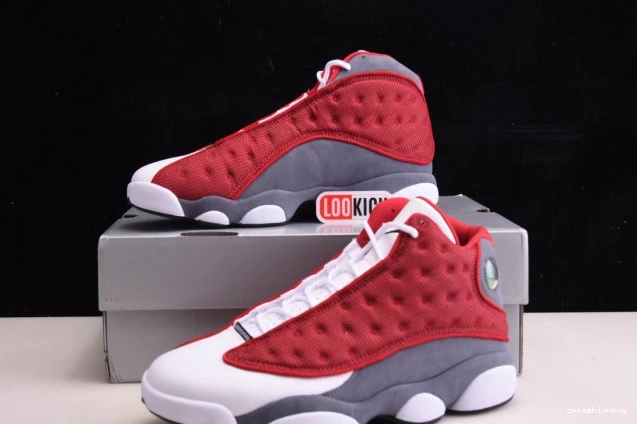 Retro Jordan Red Air Flint 414571-600 13 Grey Gym 1026